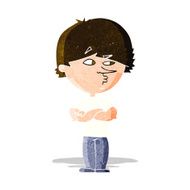 cartoon suspicious man N12