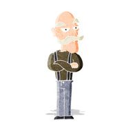 cartoon bored old man N5