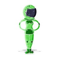 cartoon female astronaut N9