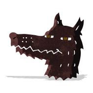 cartoon smug wolf face N2