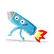 cartoon happy rocket N3