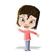 cartoon woman with idea N56