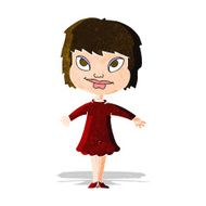 cartoon girl shrugging shoulders N7