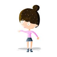 cartoon surprised woman N59