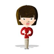 cartoon woman gesturing at herself N3