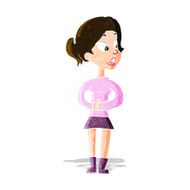 cartoon girl talking N5