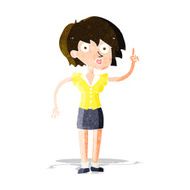 cartoon woman with question N18