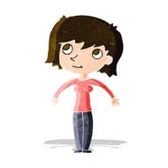 cartoon woman shrugging N12