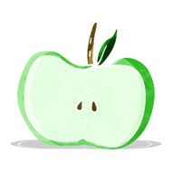 cartoon apple half N2
