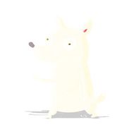 cartoon little dog waving N3