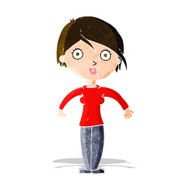 cartoon surprised woman N60