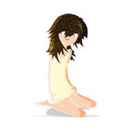 cartoon pretty girl N31