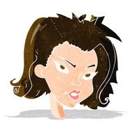 cartoon female face N37