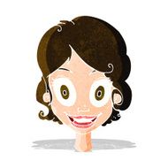 cartoon happy woman N69