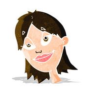 cartoon happy woman N70