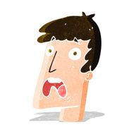cartoon shocked man N46