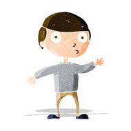cartoon waving man N34
