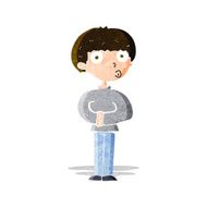 cartoon curious man N20