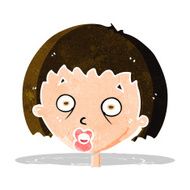 cartoon shocked woman N30