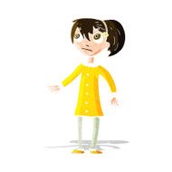 cartoon worried girl N3