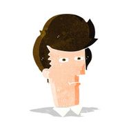 cartoon man narrowing eyes N10