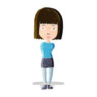 cartoon serious girl N3