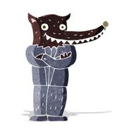cartoon wolf man N10