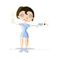 cartoon future space girl N3