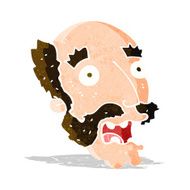 cartoon shocked old man N11