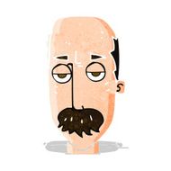 cartoon bored old man N6