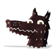 Cartoon Wolf Head N11