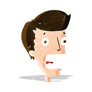 cartoon terrified man N91