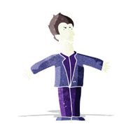 cartoon vampire man with open arms N3