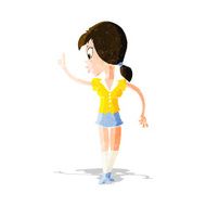 cartoon girl with idea N5