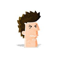 cartoon unhappy man N5