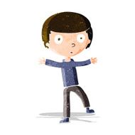 cartoon startled boy N13