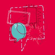 Brainstorm Discussion or Chat and Speech bubbles