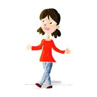 cartoon woman with no worries N8
