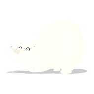 cartoon stretching polar bear