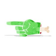 cartoon pointing zombie hand symbol