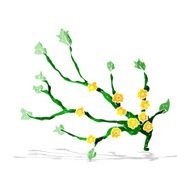 cartoon flowering branch N3