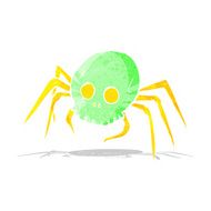 cartoon spooky halloween skull spider N3