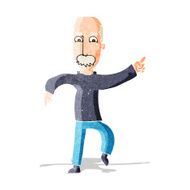 cartoon angry old man N40