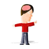 cartoon man with brain N3