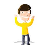 cartoon excited man N44