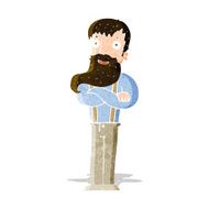 cartoon bearded hipster man N3
