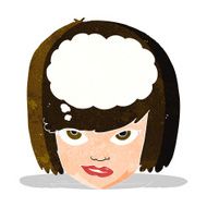 cartoon woman thinking N16