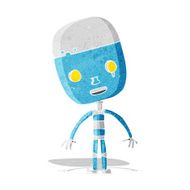 cartoon sad robot N3