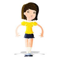 cartoon woman looking sideways N4