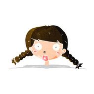 cartoon confused female face N3